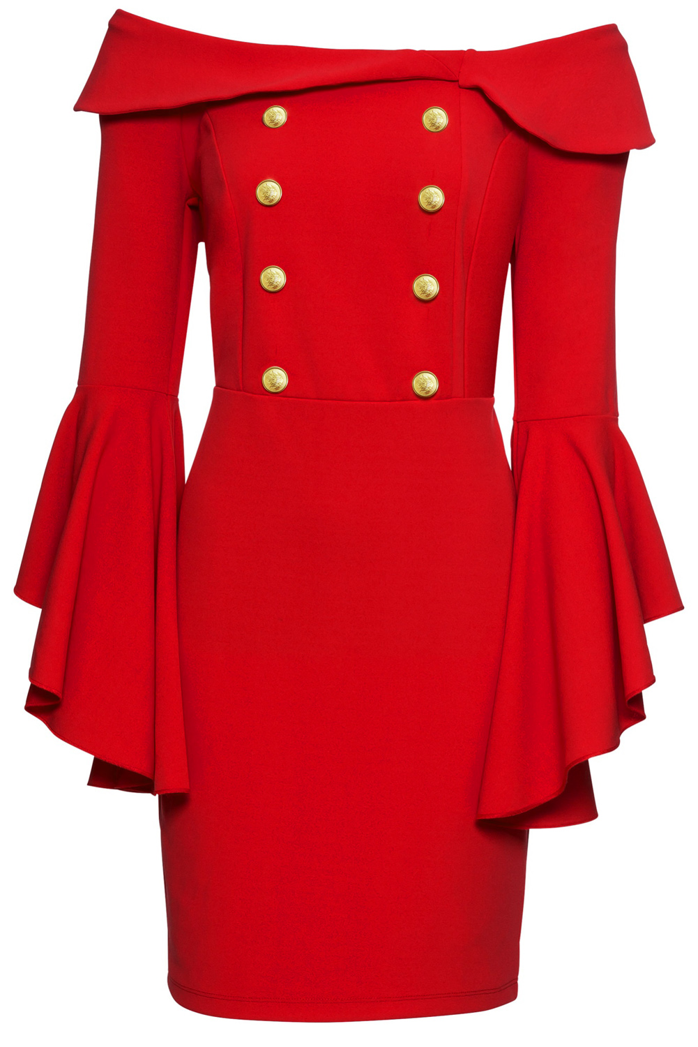 Красное Платье С Пуговицами